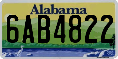 AL license plate 6AB4822