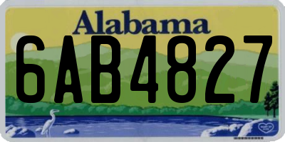 AL license plate 6AB4827