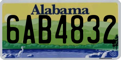 AL license plate 6AB4832