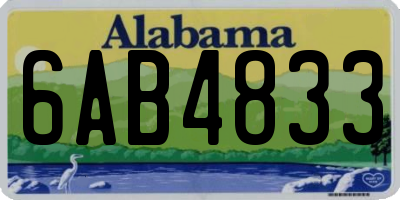 AL license plate 6AB4833