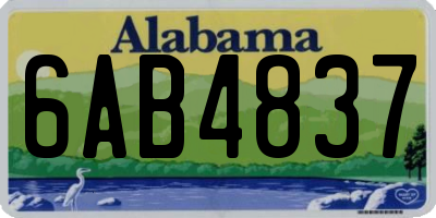 AL license plate 6AB4837