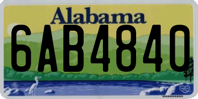AL license plate 6AB4840