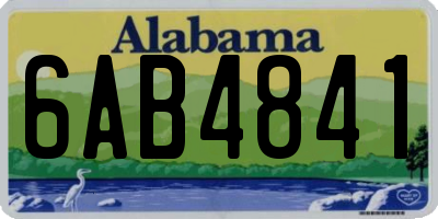 AL license plate 6AB4841