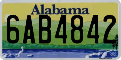 AL license plate 6AB4842
