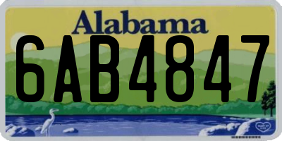 AL license plate 6AB4847