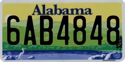 AL license plate 6AB4848