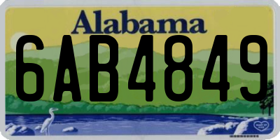 AL license plate 6AB4849