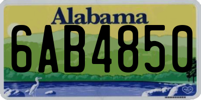 AL license plate 6AB4850