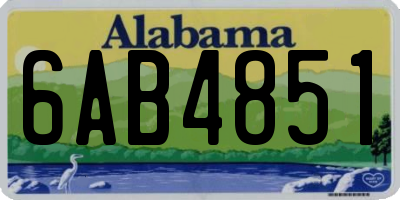 AL license plate 6AB4851