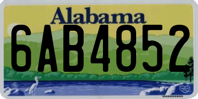 AL license plate 6AB4852