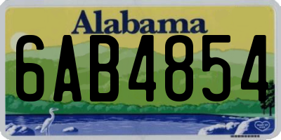 AL license plate 6AB4854
