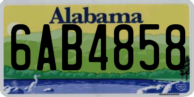 AL license plate 6AB4858