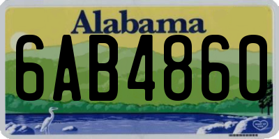 AL license plate 6AB4860