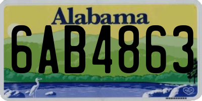AL license plate 6AB4863