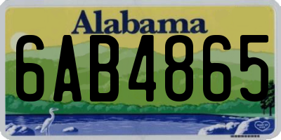 AL license plate 6AB4865