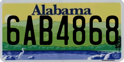 AL license plate 6AB4868