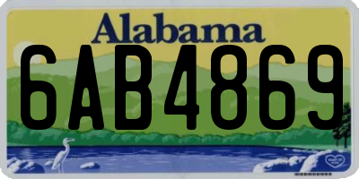 AL license plate 6AB4869