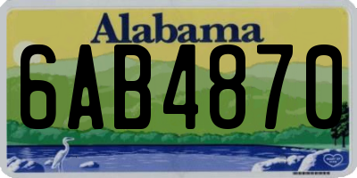 AL license plate 6AB4870