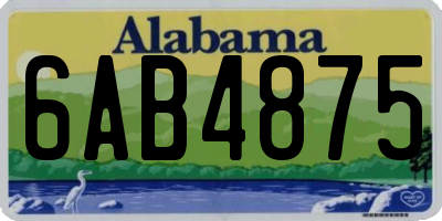 AL license plate 6AB4875
