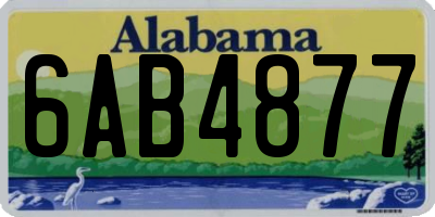 AL license plate 6AB4877