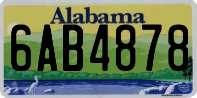 AL license plate 6AB4878