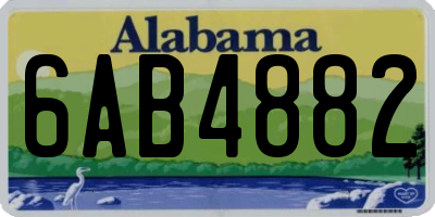 AL license plate 6AB4882