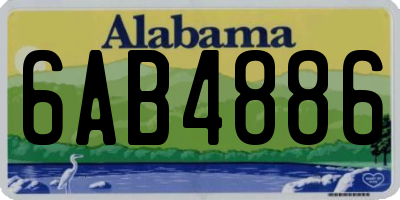 AL license plate 6AB4886