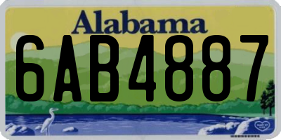 AL license plate 6AB4887