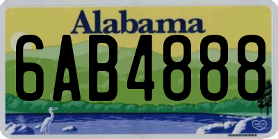 AL license plate 6AB4888