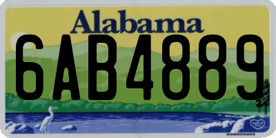 AL license plate 6AB4889