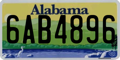 AL license plate 6AB4896