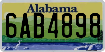 AL license plate 6AB4898