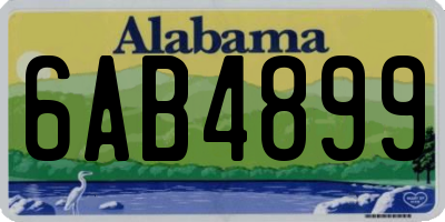 AL license plate 6AB4899