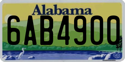 AL license plate 6AB4900