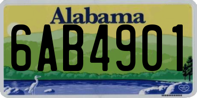 AL license plate 6AB4901