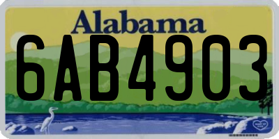 AL license plate 6AB4903