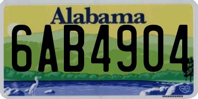 AL license plate 6AB4904