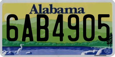 AL license plate 6AB4905