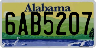 AL license plate 6AB5207