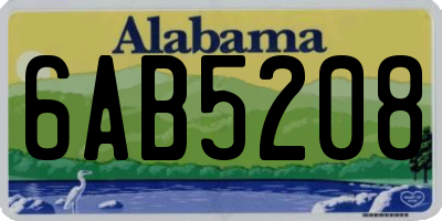 AL license plate 6AB5208