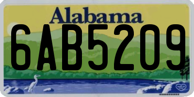 AL license plate 6AB5209