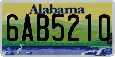 AL license plate 6AB5210