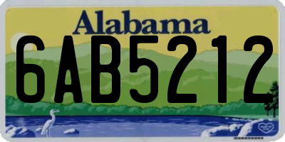 AL license plate 6AB5212