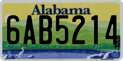 AL license plate 6AB5214
