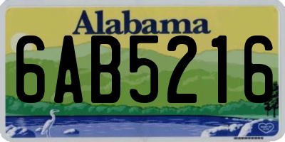 AL license plate 6AB5216