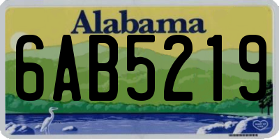 AL license plate 6AB5219