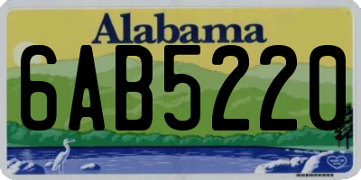 AL license plate 6AB5220