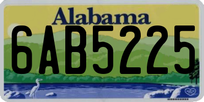 AL license plate 6AB5225