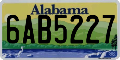 AL license plate 6AB5227