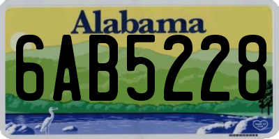 AL license plate 6AB5228